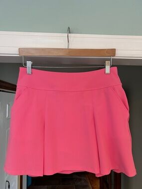 Lilly Pulitzer Luxletic Athletic Active Mini Skirt Skort Sz 6 Pink Pleats